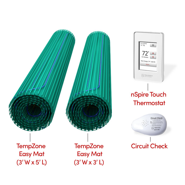 WarmlyYours Electric Floor Heating Kit for a Bathroom with a Shower